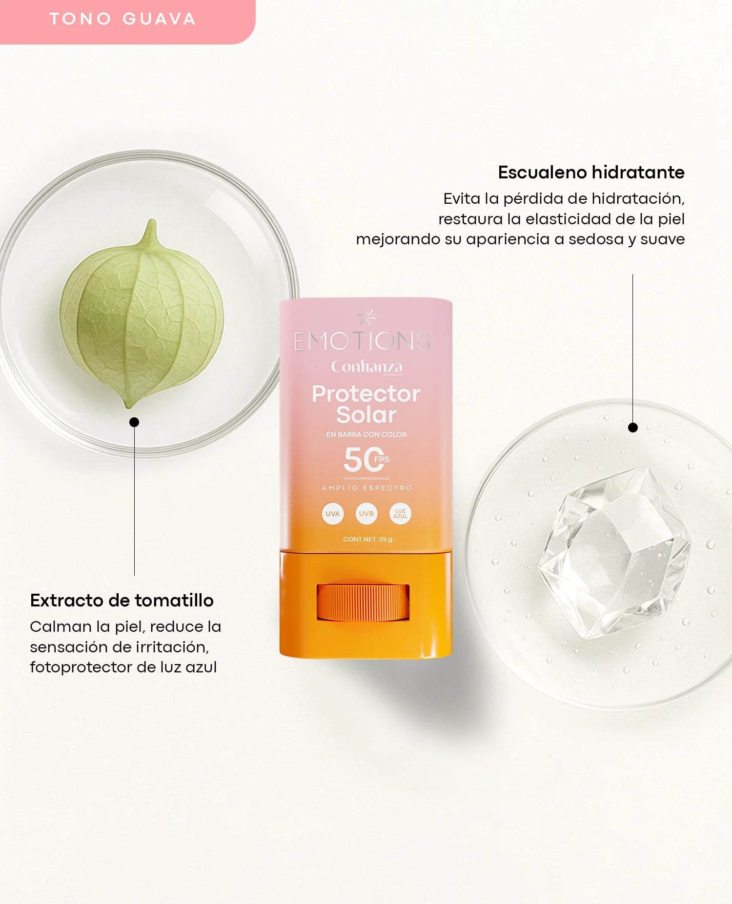 Protector Solar con Blush (rubor) 25 g