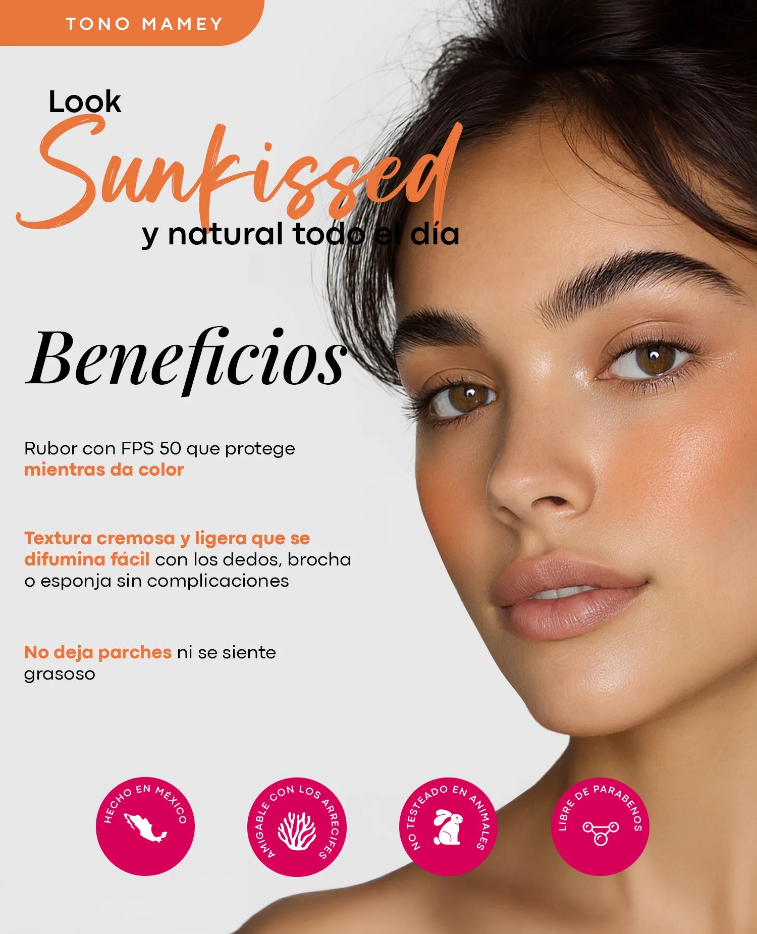 Protector Solar con Blush (rubor) 25 g