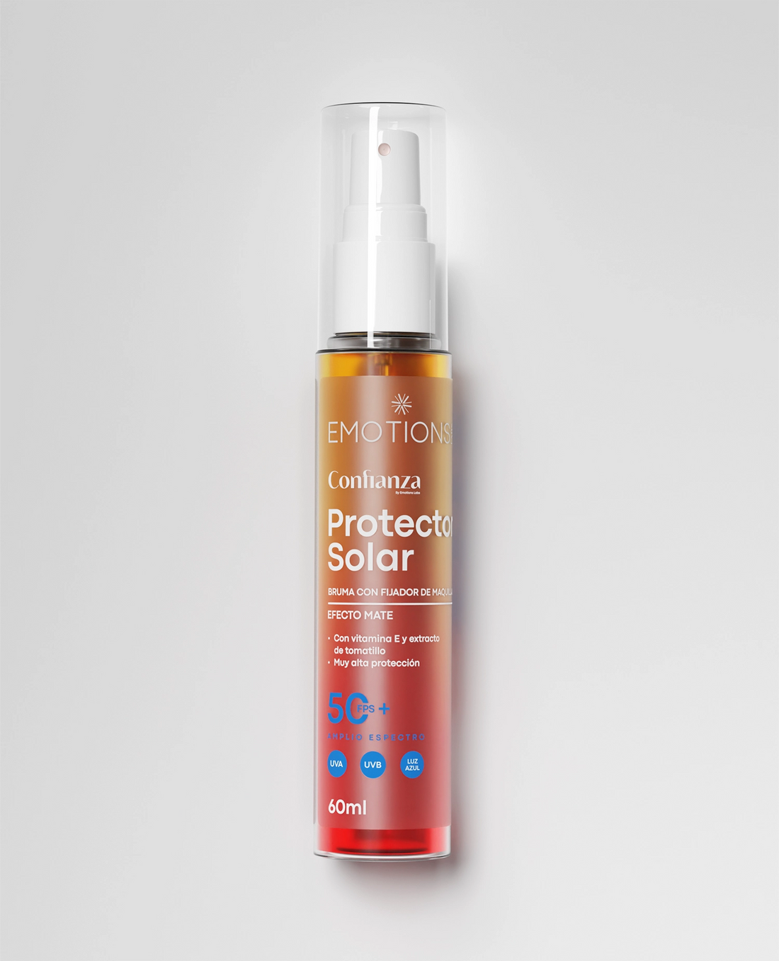 PROTECTOR SOLAR EN BRUMA CONFIANZA  FPS 50+ 60 ML