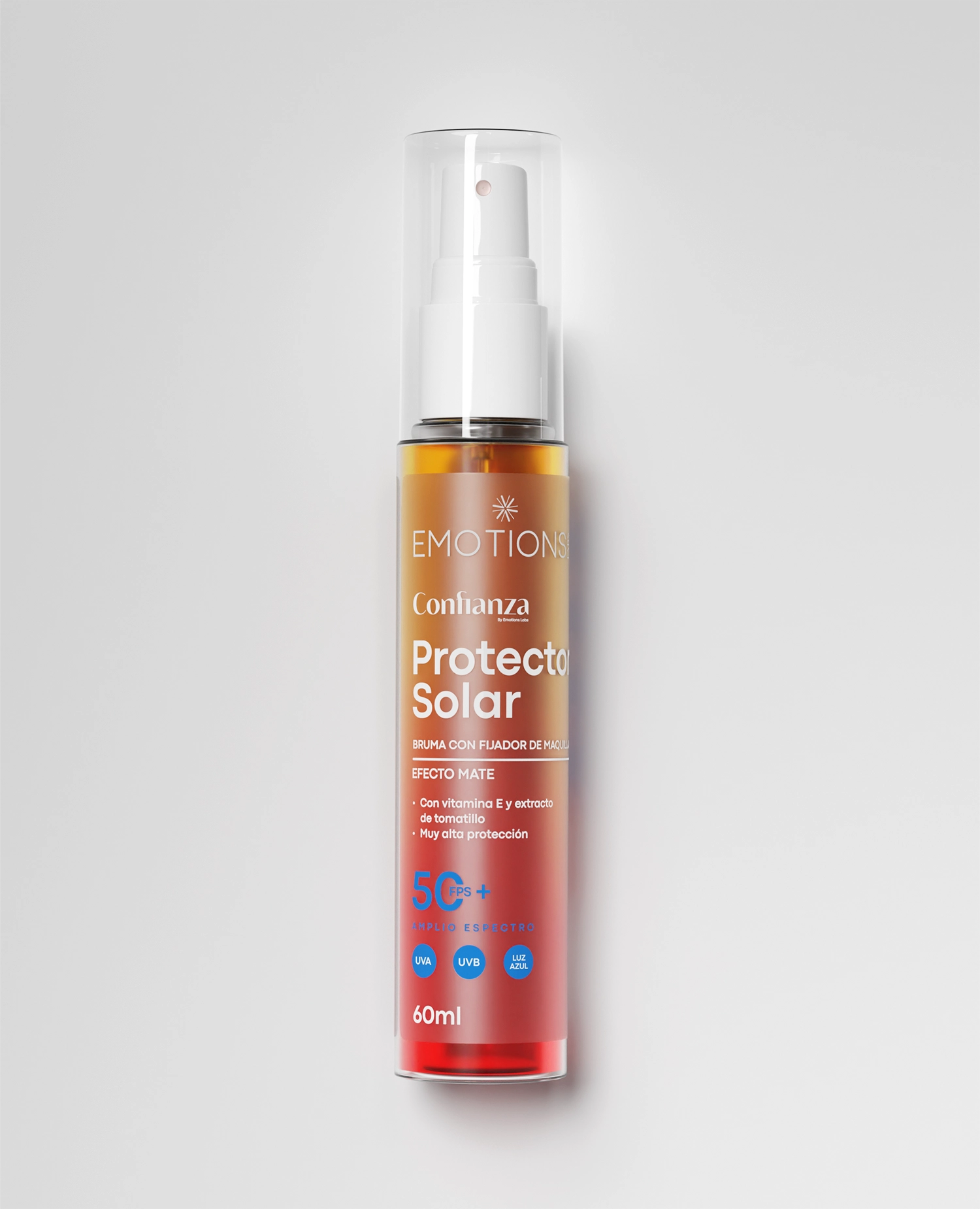 PROTECTOR SOLAR EN BRUMA CONFIANZA  FPS 50+ 60 ML