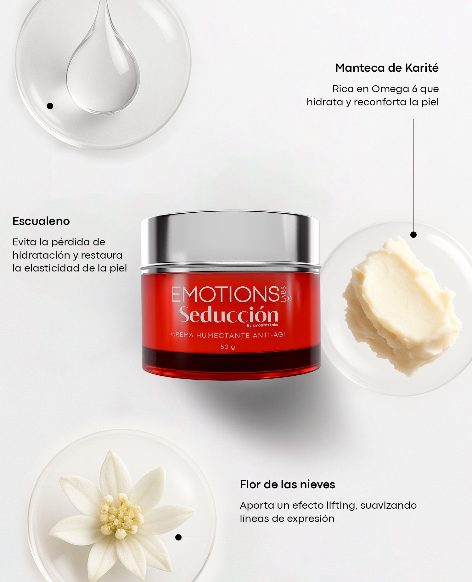 CREMA SEDUCCIÓN HUMECTANTE ANTI-AGE 50 G