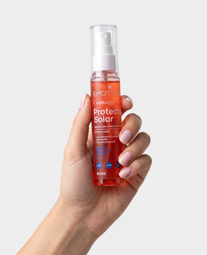 PROTECTOR SOLAR EN BRUMA CONFIANZA  FPS 50+ 60 ML