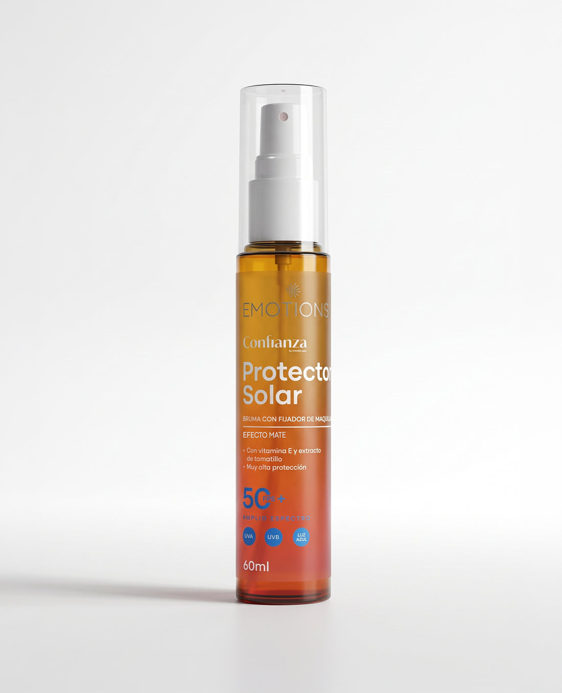 PROTECTOR SOLAR EN BRUMA CONFIANZA  FPS 50+ 60 ML