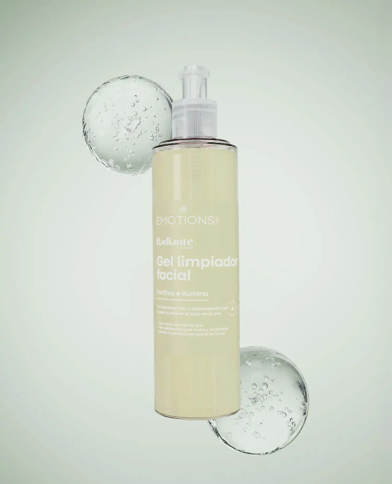 Gel limpiador facial  radiante purifica e ilumina emotions labs 