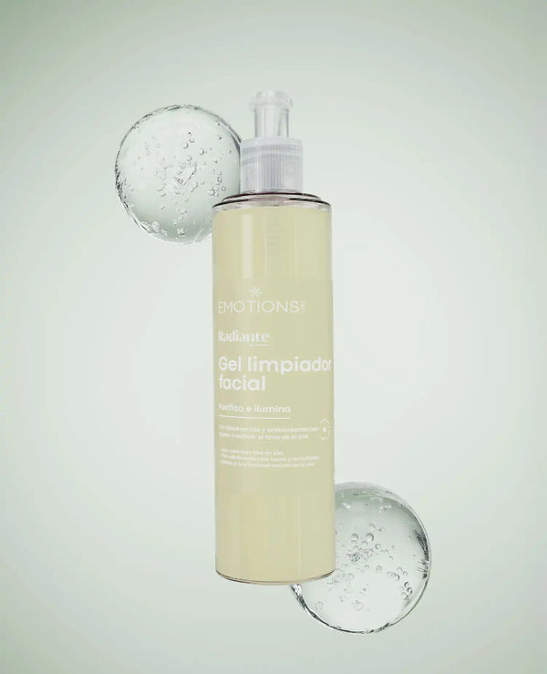 Gel limpiador facial  radiante purifica e ilumina emotions labs 